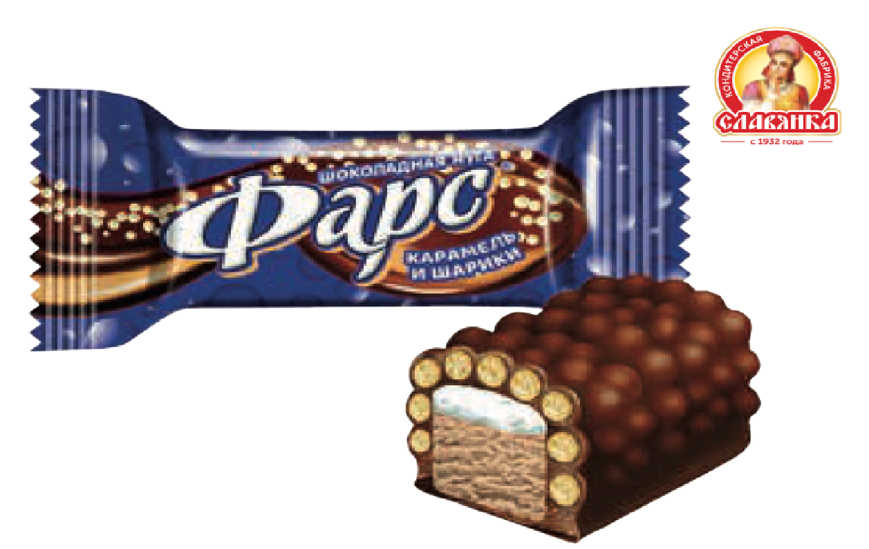 СЛВ КОН Фарс шоколадная нуга  пак 1000*4