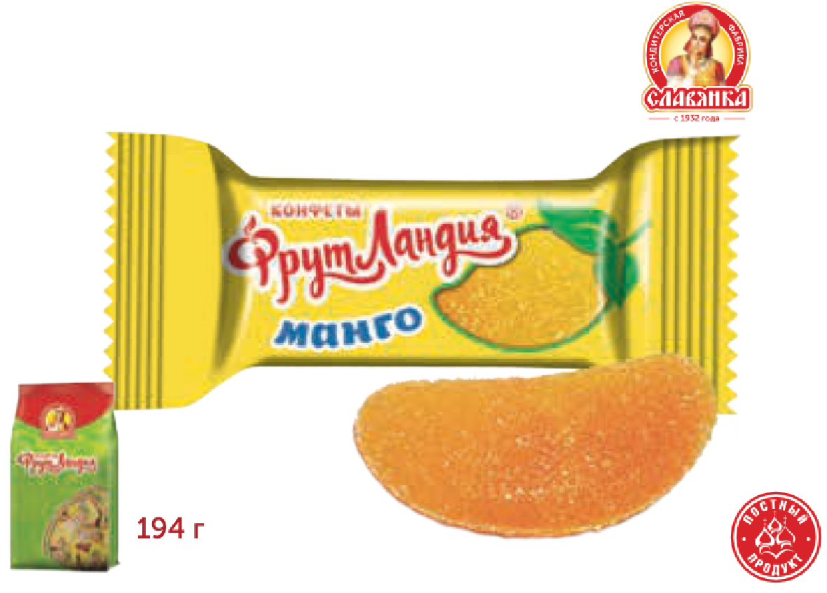 СЛВ КОН Фрутландия со вкусом манго пак 1000*6