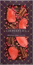 Шоколад темный с украшением "КЛУБНИКА, пекан, малина" 
ПРОДЭКСПО 2024 «Лучший продукт года-2024».